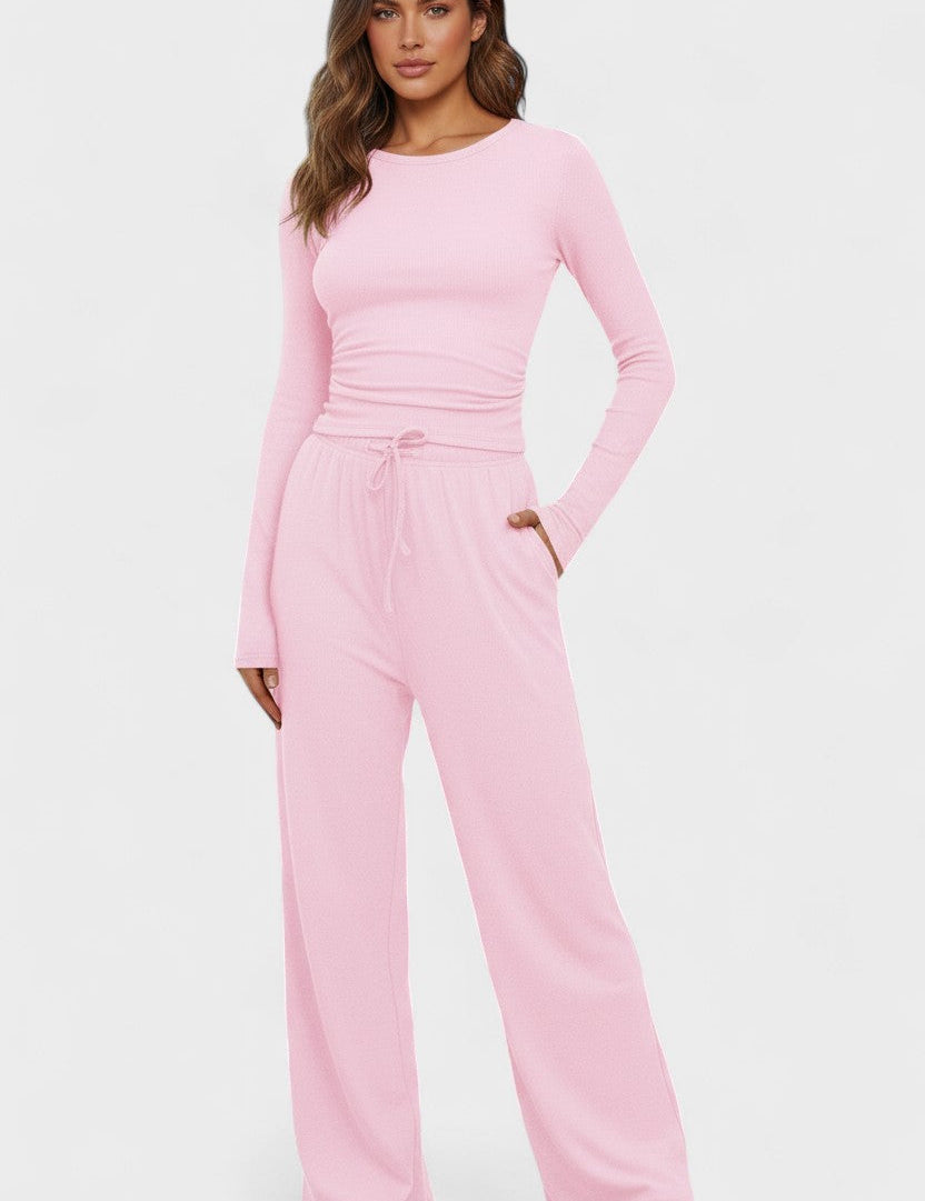 Armelle - Ensemble haut à manches longues & pantalon large