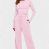 Armelle - Ensemble haut à manches longues & pantalon large