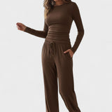 Armelle - Ensemble haut à manches longues & pantalon large