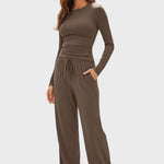 Armelle - Ensemble haut à manches longues & pantalon large
