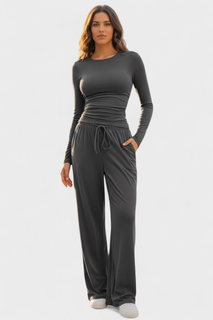 Armelle - Ensemble haut à manches longues & pantalon large