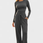 Armelle - Ensemble haut à manches longues & pantalon large