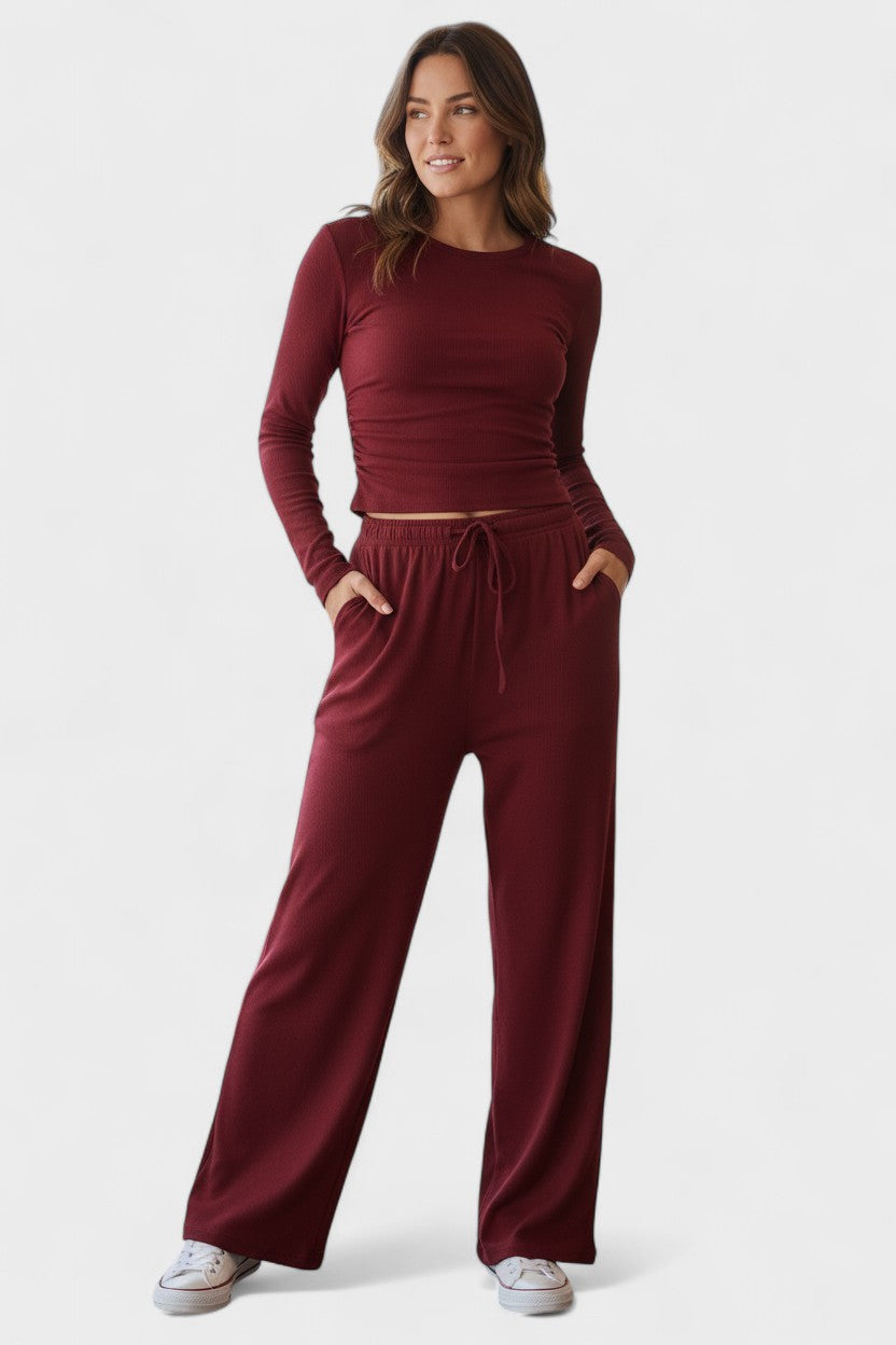 Armelle - Ensemble haut à manches longues & pantalon large