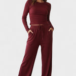 Armelle - Ensemble haut à manches longues & pantalon large