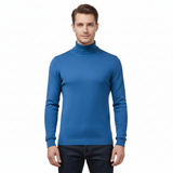 Johan Pull Col Montant Homme Lunero Eindhoven – Pull Slim Fit Chaud en Maille Unie