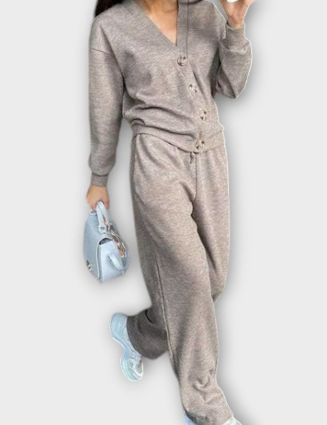 Nine - Ensemble cardigan boutonné & pantalon