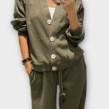 Nine - Ensemble cardigan boutonné & pantalon