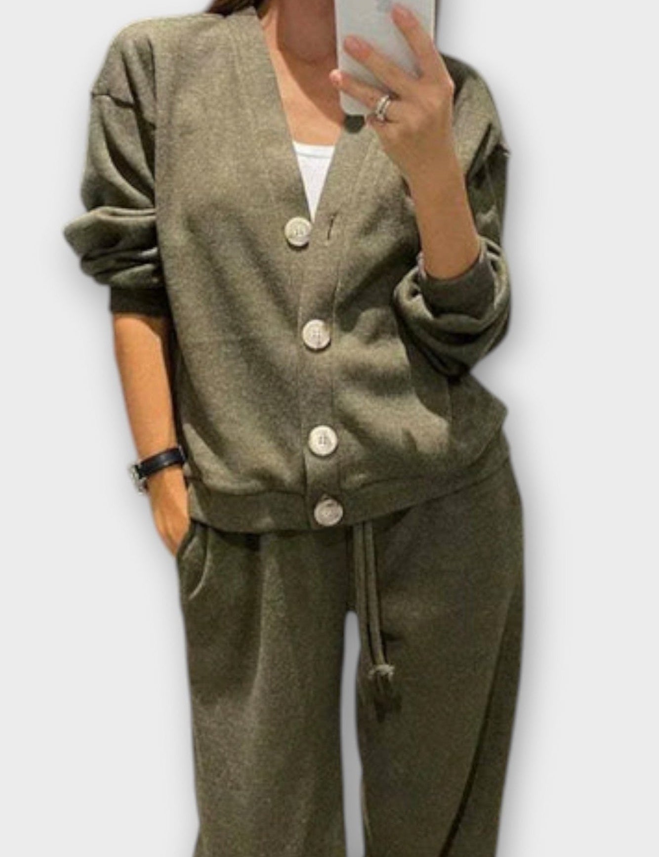 Nine - Ensemble cardigan boutonné & pantalon