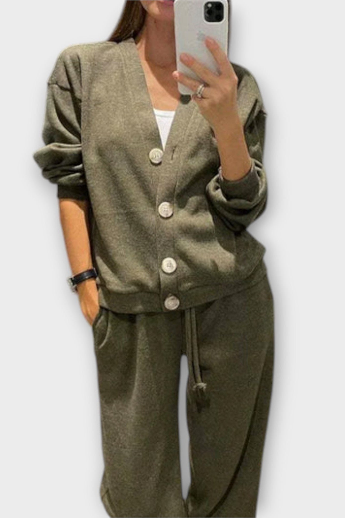 Nine - Ensemble cardigan boutonné & pantalon