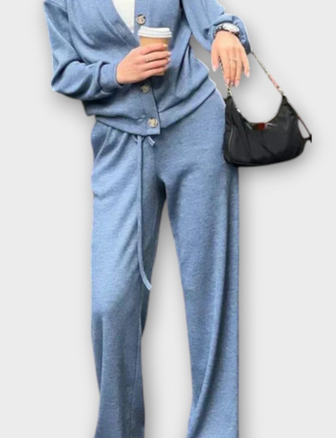 Nine - Ensemble cardigan boutonné & pantalon
