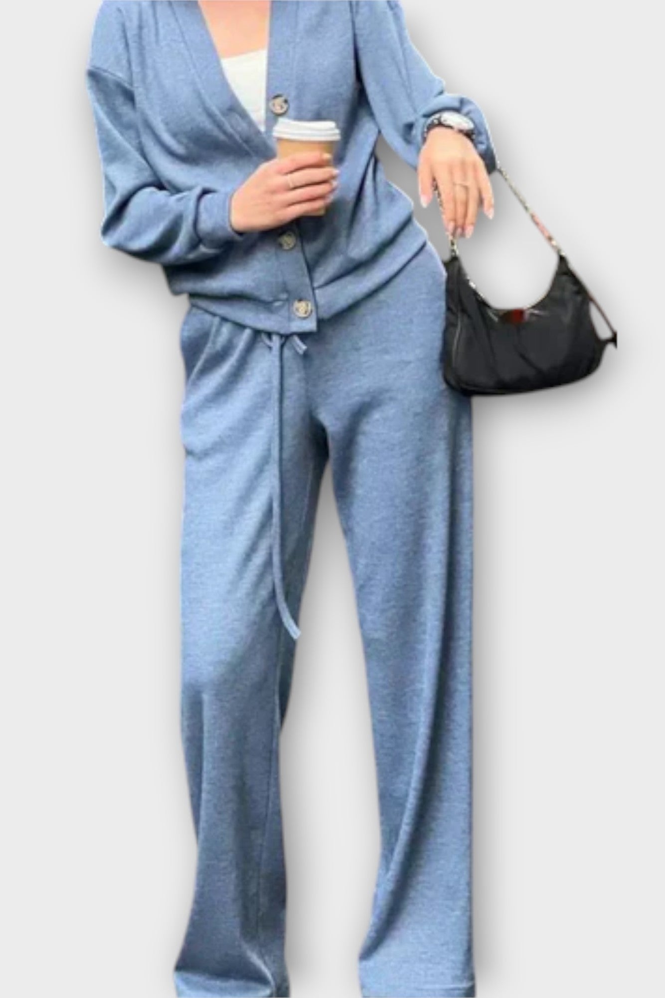 Nine - Ensemble cardigan boutonné & pantalon