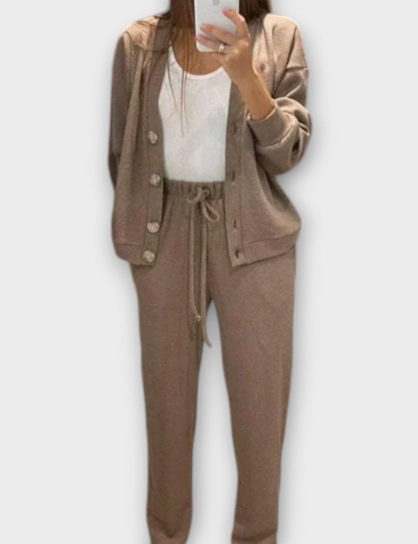 Nine - Ensemble cardigan boutonné & pantalon