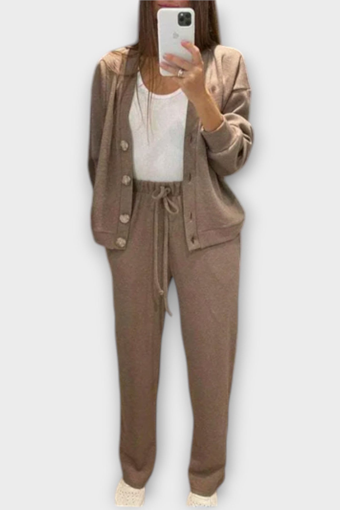 Nine - Ensemble cardigan boutonné & pantalon