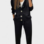Nine - Ensemble cardigan boutonné & pantalon