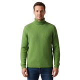 Julien Pull Col Roulé Homme Côtelé – Coupe Ajustée, Maille Extensible & Style Élégant