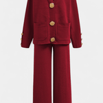 Sylvine - Ensemble cardigan boutonné & pantalon ample