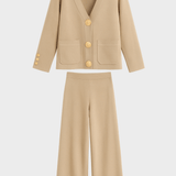 Sylvine - Ensemble cardigan boutonné & pantalon ample