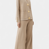 Sylvine - Ensemble cardigan boutonné & pantalon ample
