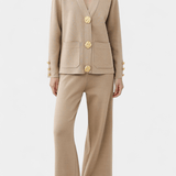 Sylvine - Ensemble cardigan boutonné & pantalon ample