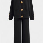 Sylvine - Ensemble cardigan boutonné & pantalon ample