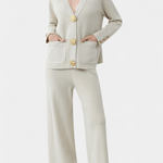 Sylvine - Ensemble cardigan boutonné & pantalon ample
