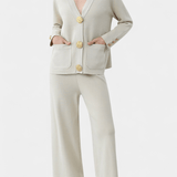 Sylvine - Ensemble cardigan boutonné & pantalon ample