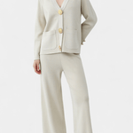 Sylvine - Ensemble cardigan boutonné & pantalon ample