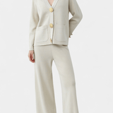 Sylvine - Ensemble cardigan boutonné & pantalon ample
