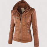 Laurina™ | Blouson de motard cintré à capuche