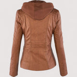 Laurina™ | Blouson de motard cintré à capuche