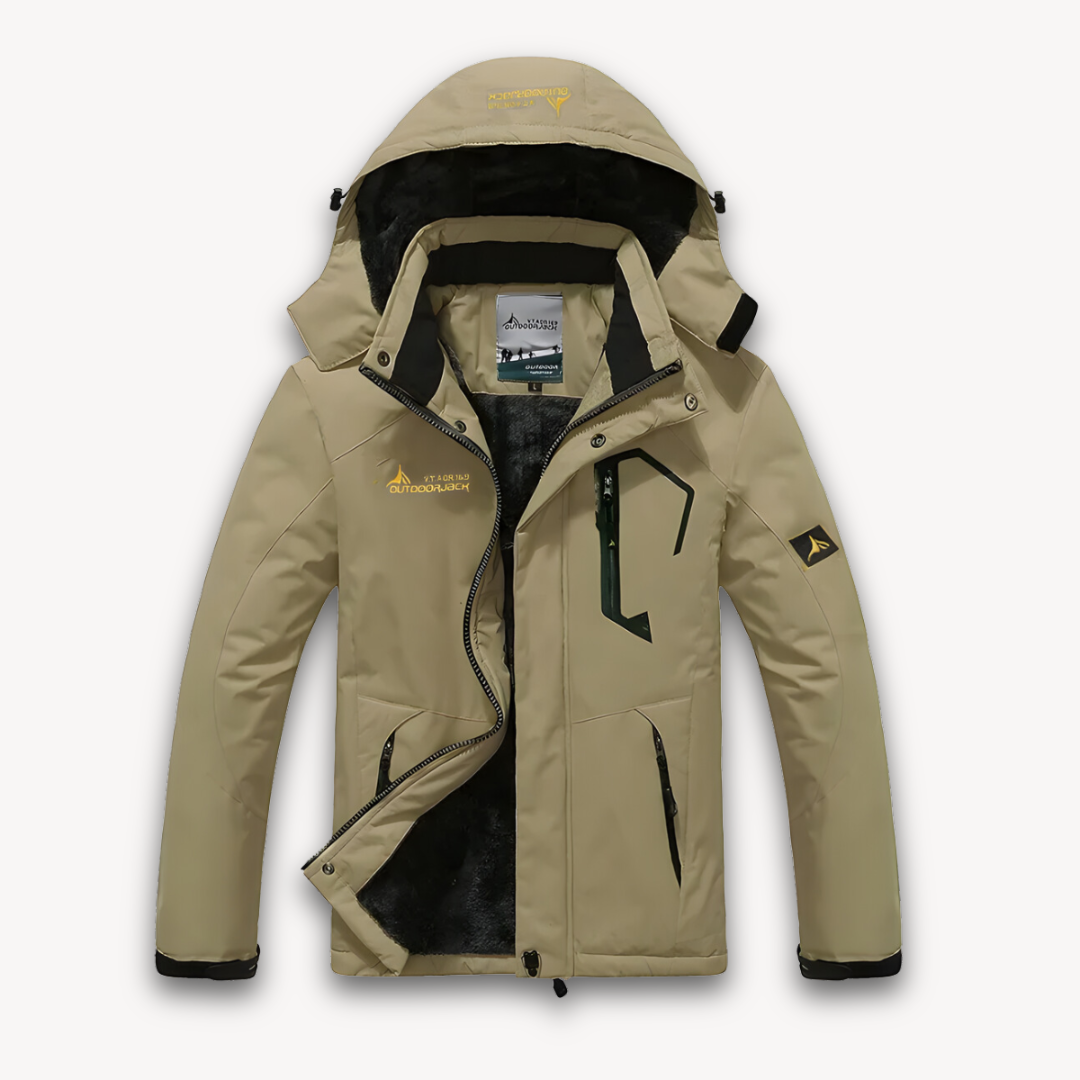 Lucas Veste Hiver Homme Imperméable – Manteau Coupe-Vent avec Doublure Polaire & Capuche