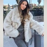 Liliana Manteau Luxe Femme – Faux Fur Coat Ultra-Doux au Style Élégant pour l’Hiver