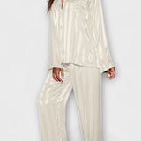 Octavienne - Ensemble chemise effet satin & pantalon