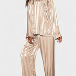 Octavienne - Ensemble chemise effet satin & pantalon