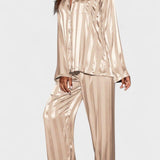 Octavienne - Ensemble chemise effet satin & pantalon