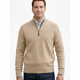 Liam Pull Homme Demi-Zip – Pull Finement Tricoté à Col Montant, Style Élégant et Confortable