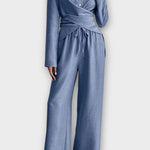 Rosine - Ensemble haut cache-cœur & pantalon large