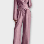 Rosine - Ensemble haut cache-cœur & pantalon large