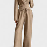 Rosine - Ensemble haut cache-cœur & pantalon large