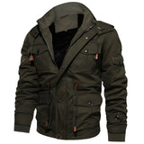Logan Veste Militaire Homme – Manteau Imperméable avec Doublure Polaire & Taille Ajustable