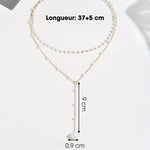 Eugenia, collier en perles de nacre - en situation