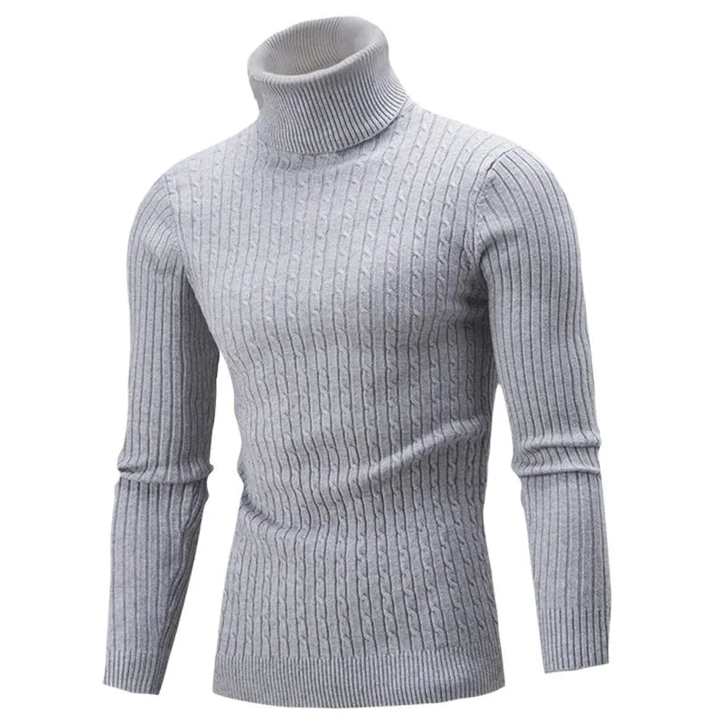 Miles Pull Col Roulé Homme Lunero Eindhoven – Pull Slim Fit en Maille Chaude et Élégante