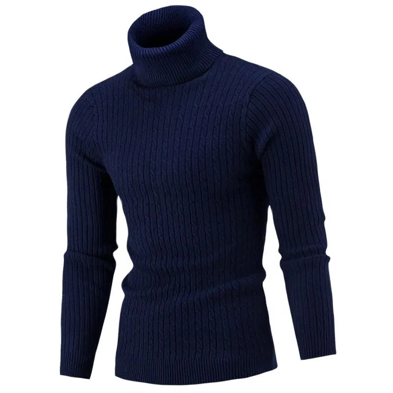 Miles Pull Col Roulé Homme Lunero Eindhoven – Pull Slim Fit en Maille Chaude et Élégante