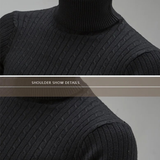 Miles Pull Col Roulé Homme Lunero Eindhoven – Pull Slim Fit en Maille Chaude et Élégante