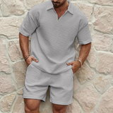 Silas Ensemble Homme de Luxe – Polo en Coton Respirant et Short Assorti, Confort Estival