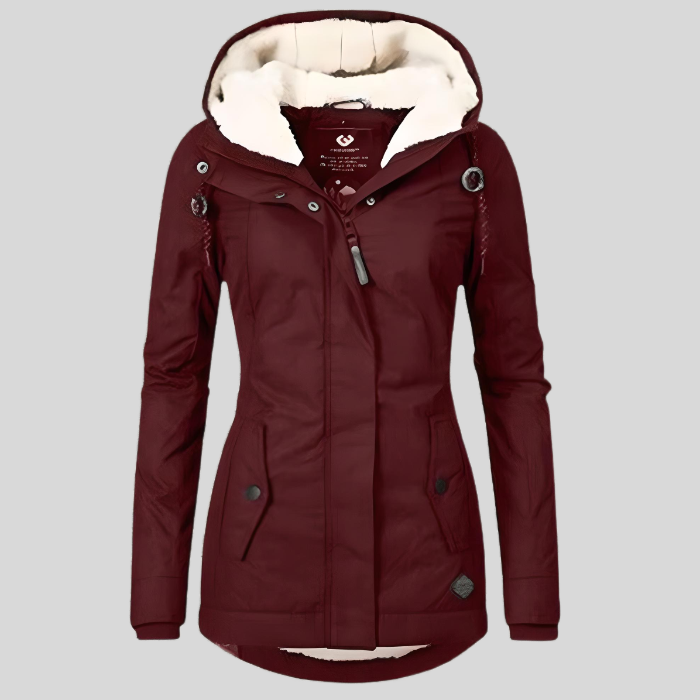 Celine Parka Longue d’Hiver Femme – Manteau Imperméable et Chaud avec Doublure en Fausse Fourrure & Coupe Ajustable