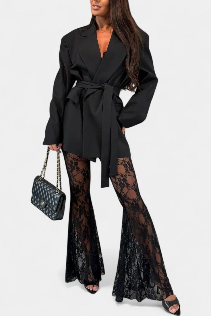 Constance - Ensemble blazer & pantalon en dentelle