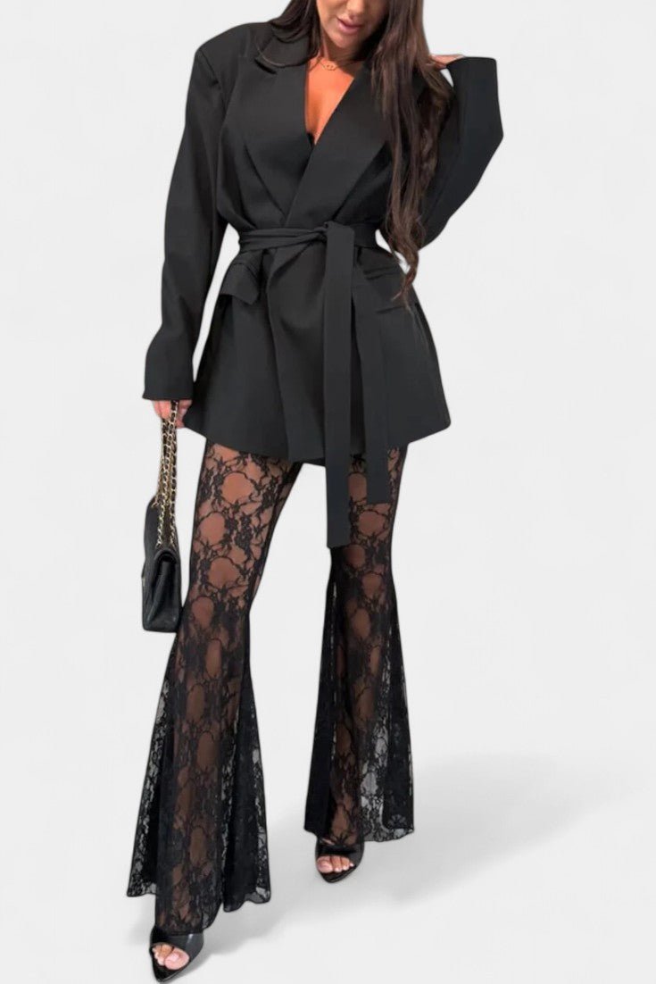 Constance - Ensemble blazer & pantalon en dentelle