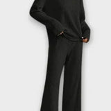 Oriane - Ensemble pull en maille côtelée & pantalon large