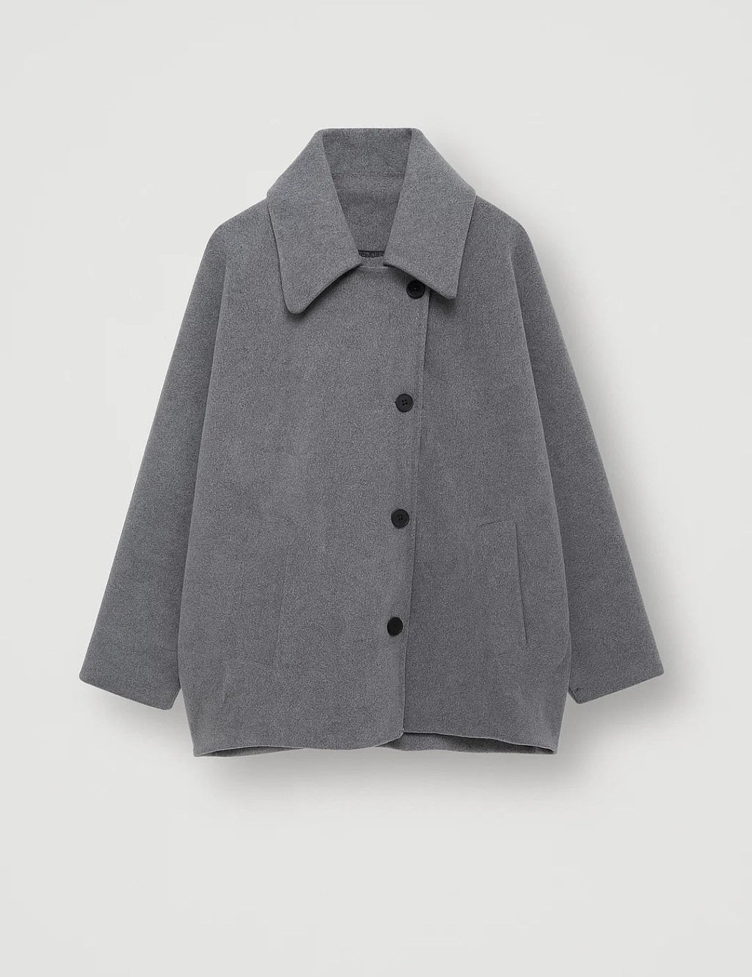 Emmeline Manteau Court Femme Oversize – Manteau Structuré à Boutonnage Simple pour l’Hiver